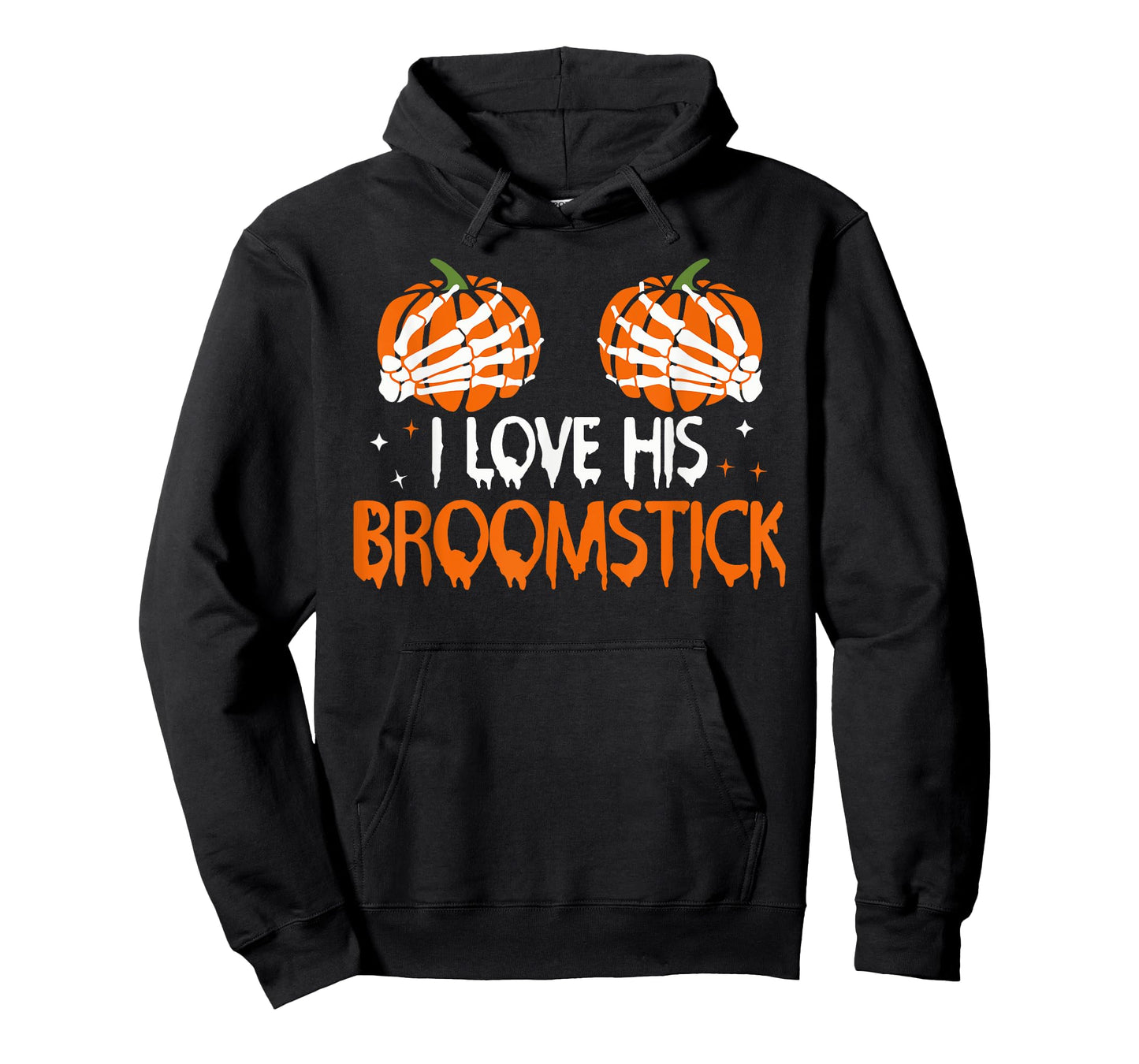 I Love His Broomstick I Love Her Pumpkins Halloween Couples T-Shirt