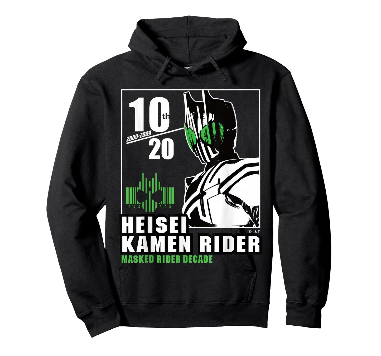 Kamen Rider Decade Heisei Rider Anniversary T-Shirt - Black, Small, Unisex, Modern, Casual, Short Sleeve, Crew Neck, Pull On, Imported, Adult, Men, Youth, Anime, Themed, Anniversary Design