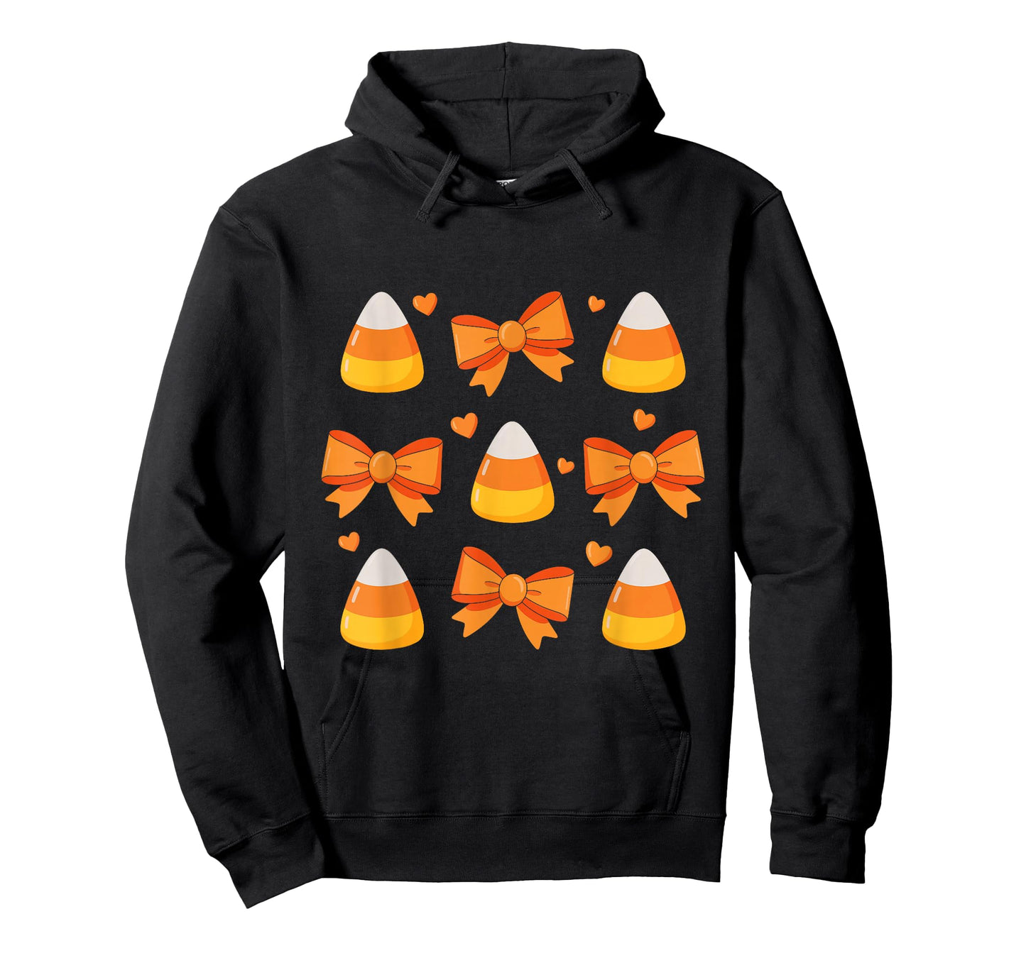 Candy Corn Coquette Bow Halloween Cute Spooky Season Autumn T-Shirt