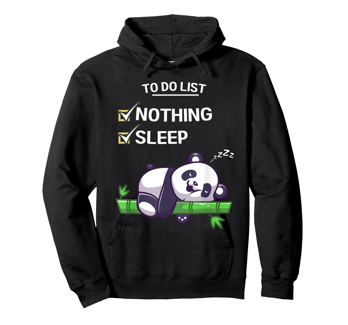 Cute Kawaii Panda To Do List Nothing Sleeping Tired Panda T-Shirt