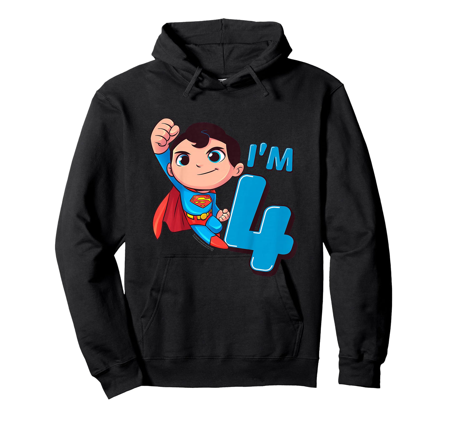 Kids Superman 4th Birthday Cute I'm 4 T-Shirt