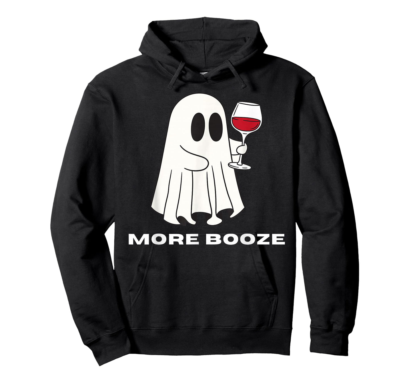 More Booze Funny Ghost Halloween Wine Pun T-Shirt