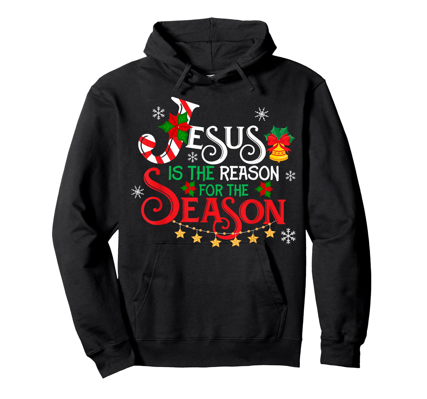Jesus is The Reason for The Season Religious Christmas Light T-Shirt
