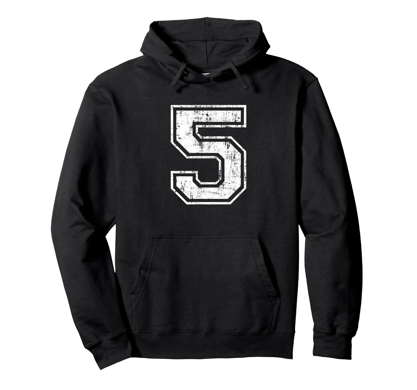 Number 5 Distressed Vintage Five Sports Training Practice T-Shirt