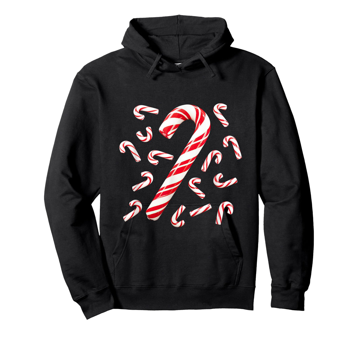 Red and White Candy Cane Santa Christmas T-Shirt