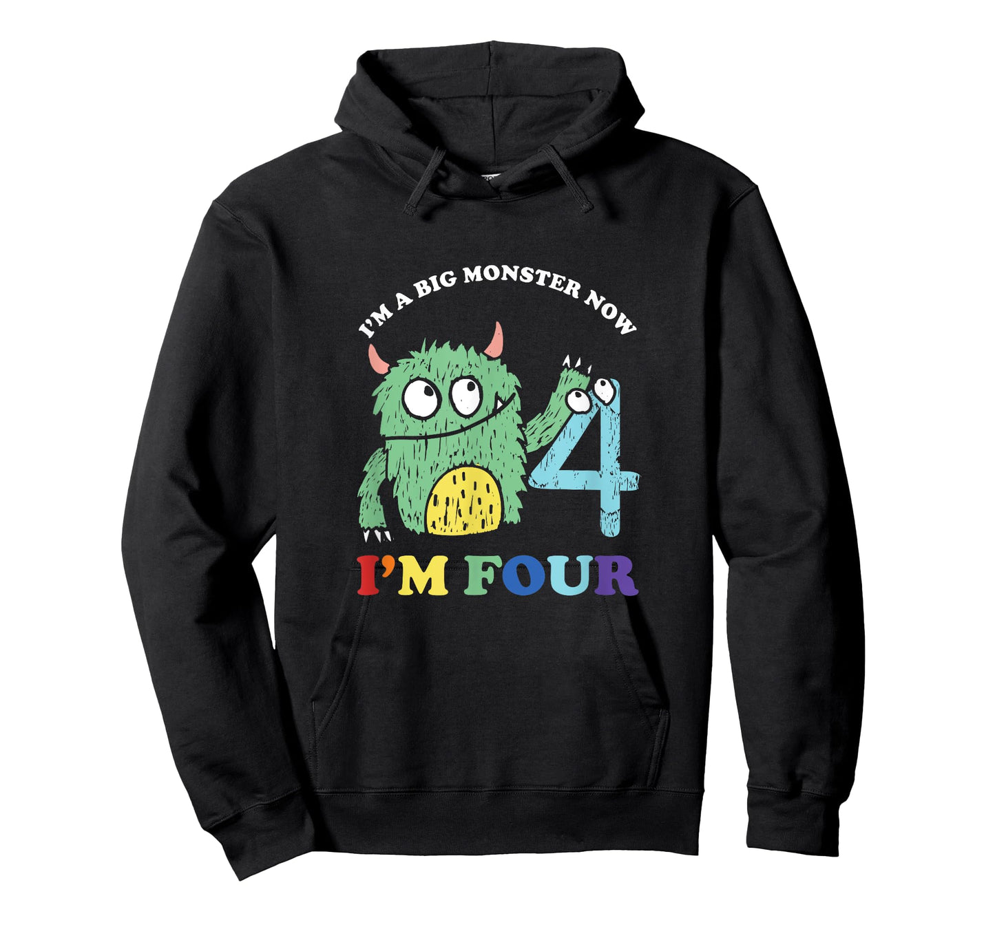 Happy 4th Bday Four 4 Years Old Kids Monster Birthday Party T-Shirt