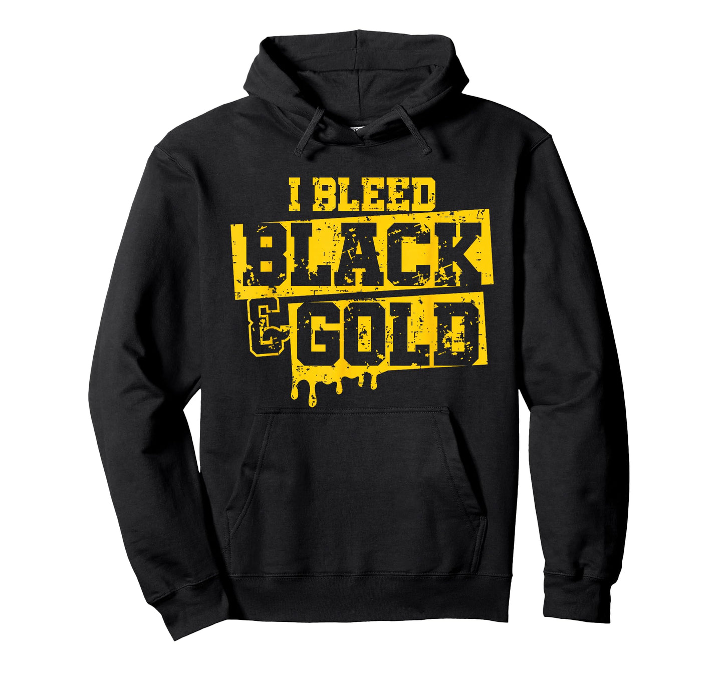 I Bleed Black & Gold Game Day Group School Football Sports T-Shirt