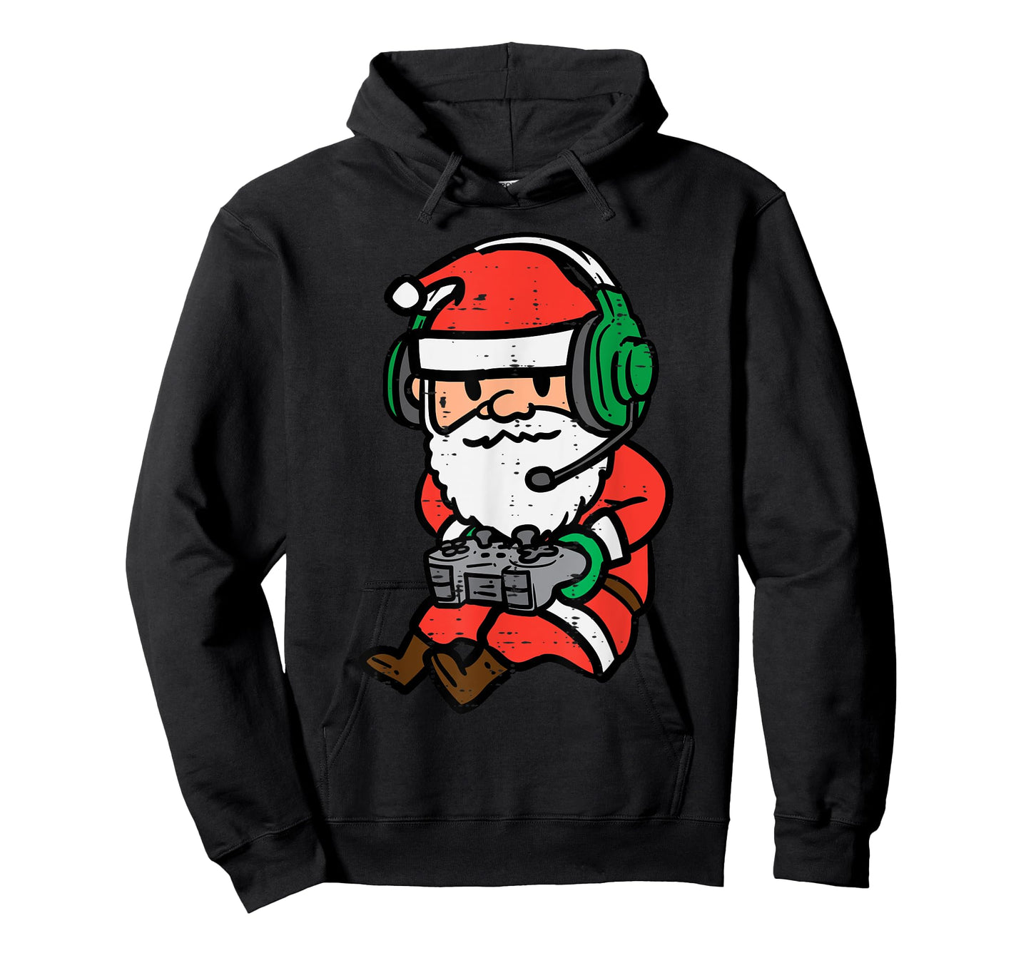 Christmas Gamer Santa Xmas Gaming Men Boys Kids Youth Teen T-Shirt