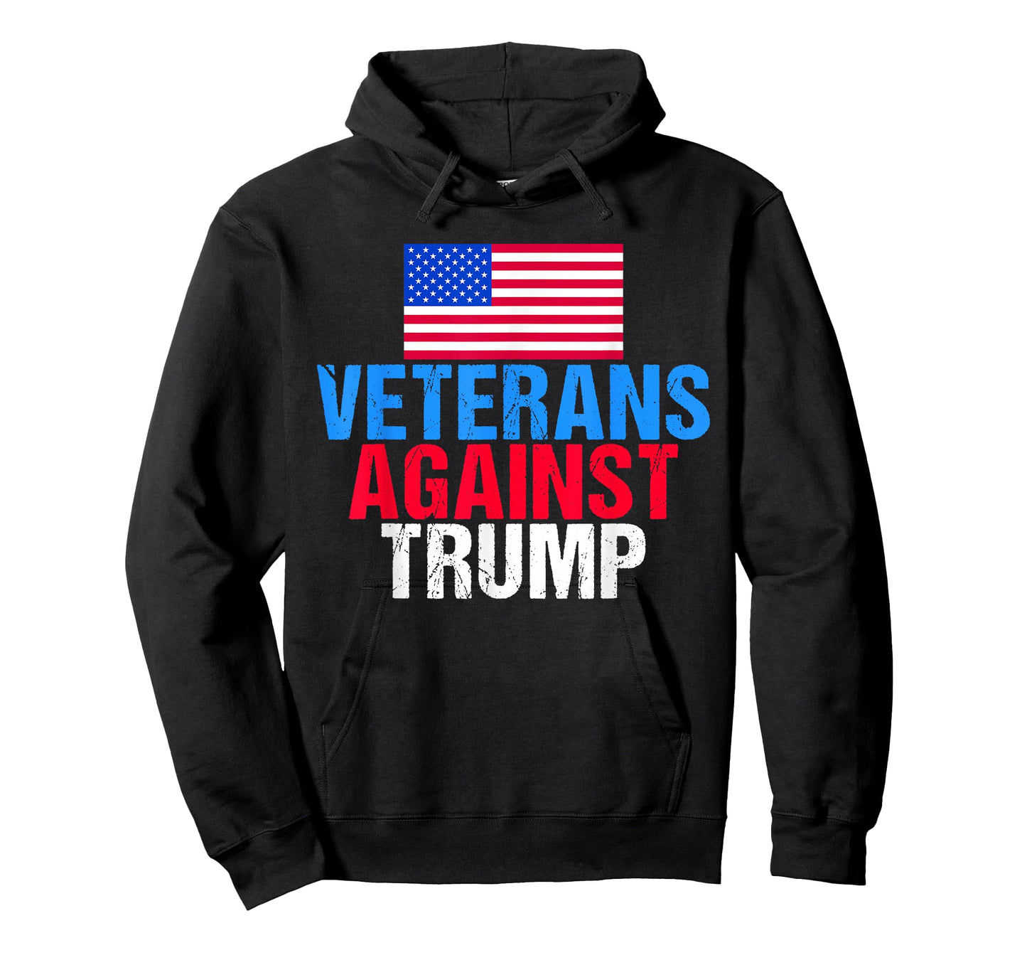 Veterans Against Trump American Flag Vintage Patriot Saying T-Shirt