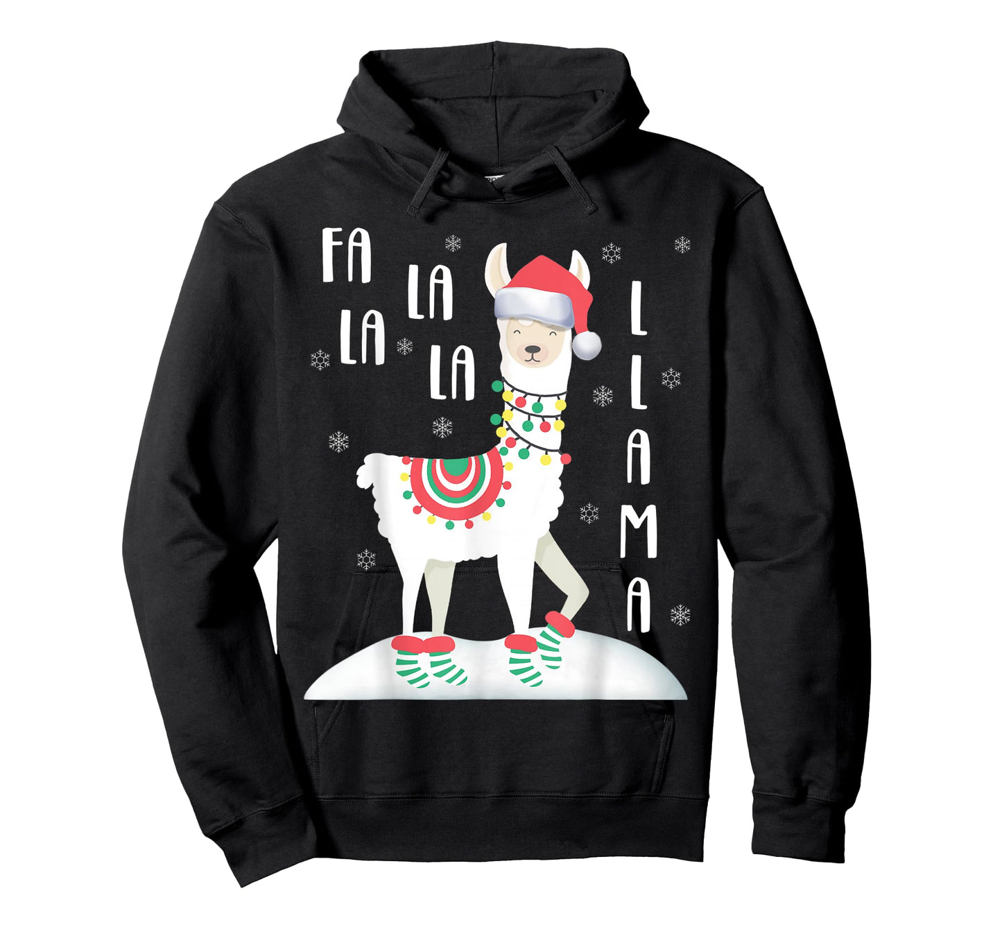 FA LA LA LLAMA Santa Shirt Christmas Funny Gift Xmas T-Shirt
