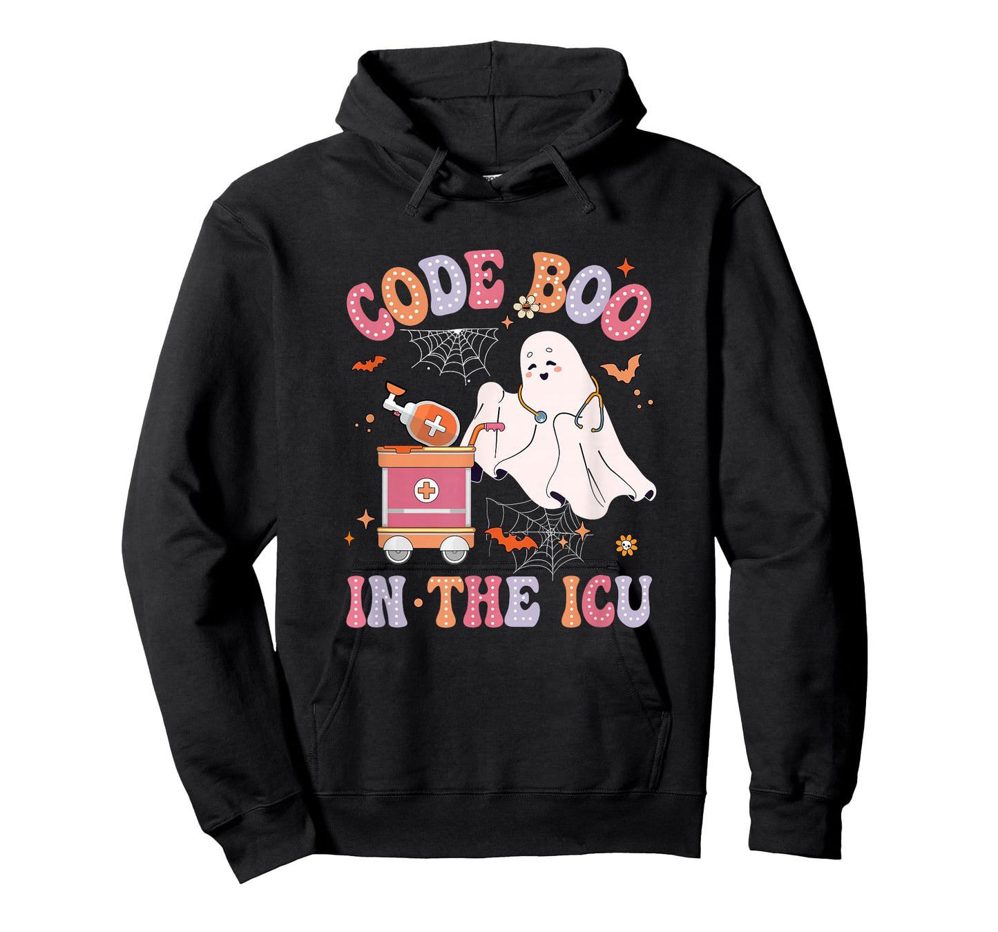 Ghost Code Boo In The Icu Nursing Nurse Halloween Costume T-Shirt