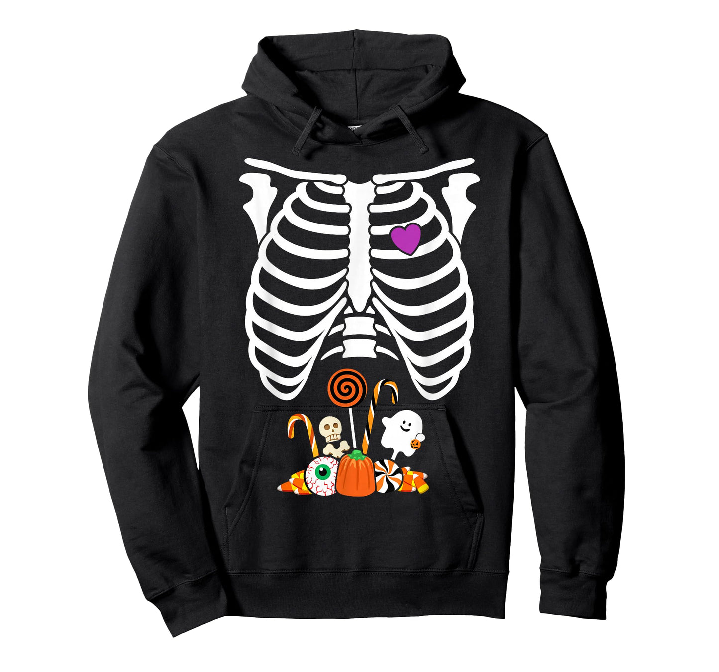 Halloween Candy Skeleton Rib Cage X-Ray Funny T-Shirt