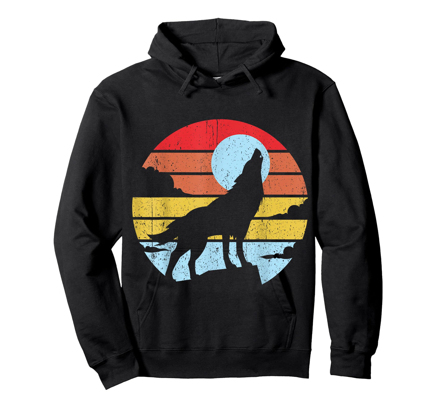 Colorful Wolf Design Wolves Moon T-Shirt