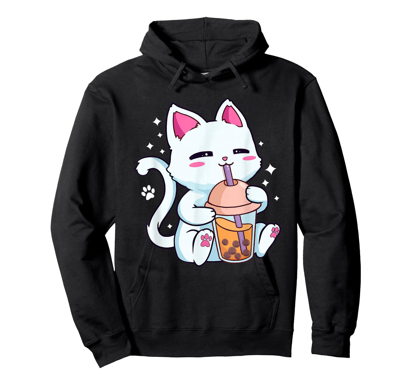Cat Boba Bubble Tea Women Girls Kawaii Anime Neko T-Shirt