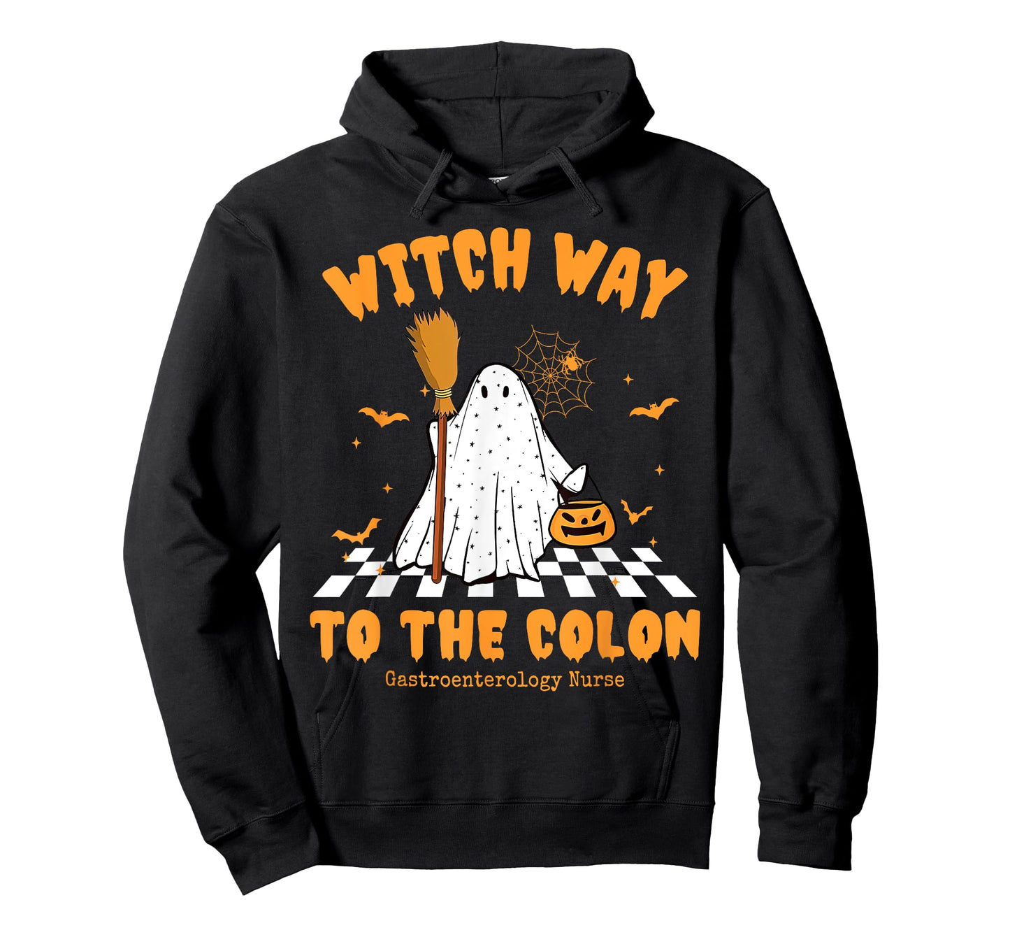 Witch Way To The Colon Cute Ghost Endoscopy Nurse Halloween T-Shirt