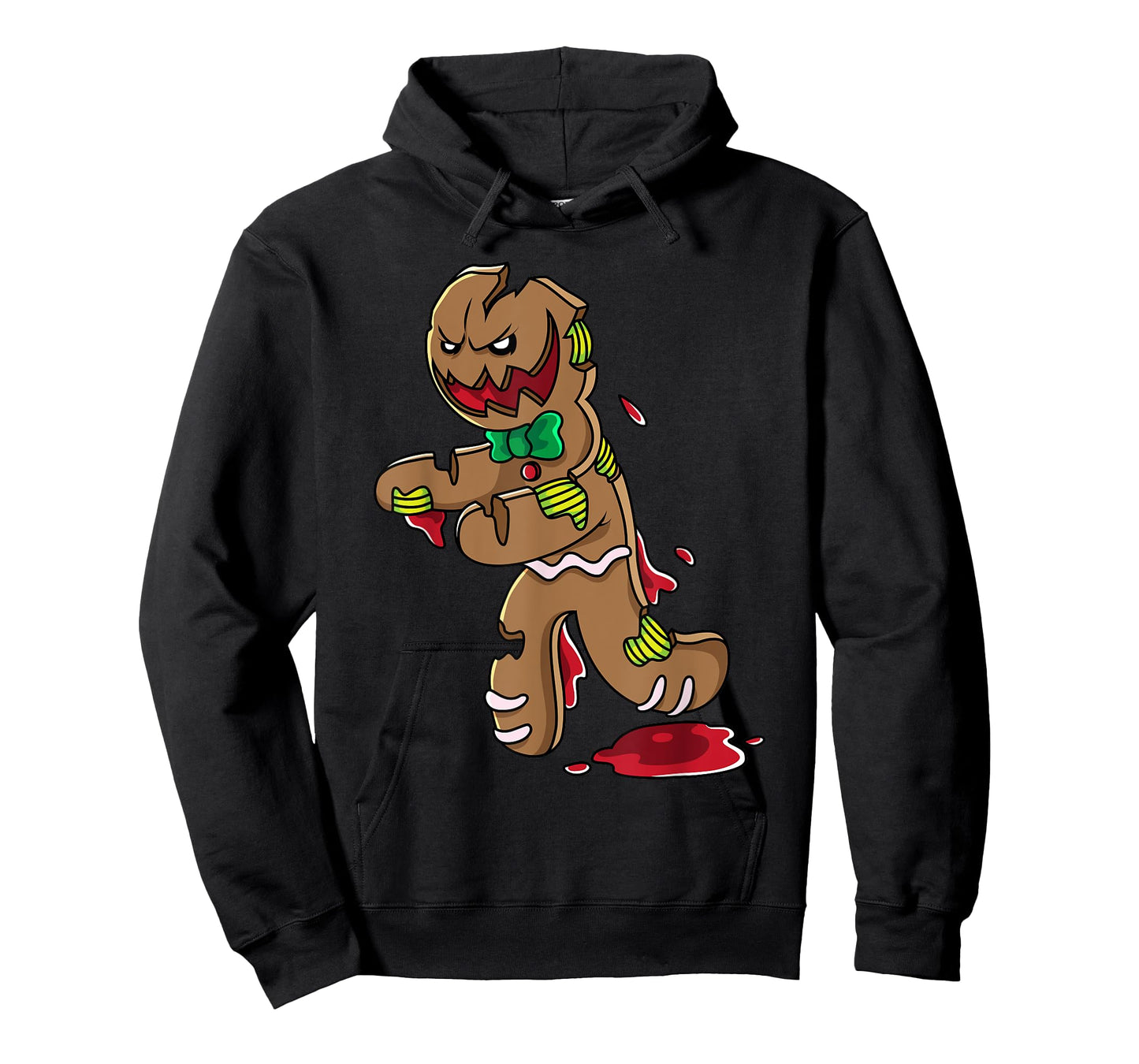 Scary Zombie Gingerbread Man Christmas Horror Krampus Cookie T-Shirt