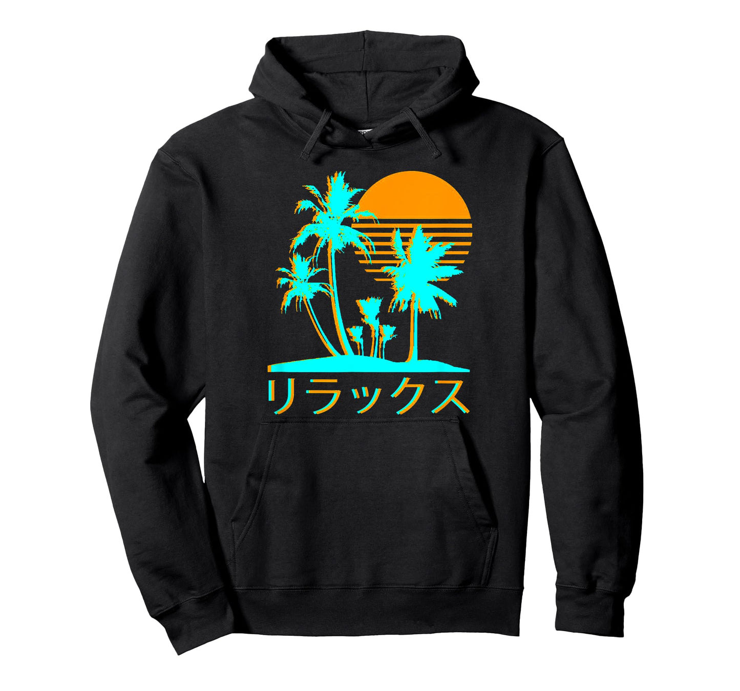 Japanese Relax Vaporwave Harajuku Graphic Design T-Shirt, Black, Small