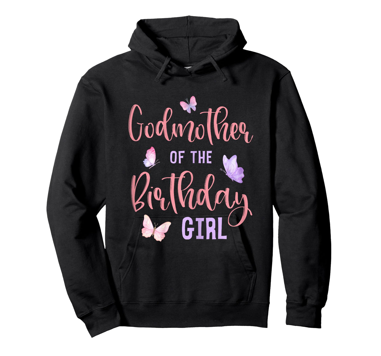 Godmother of Birthday Girl Butterfly Party Matching Family T-Shirt