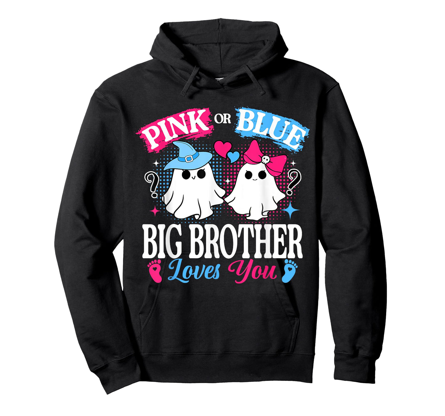 Pink or Blue Big Brother Loves You Gender Reveal Halloween T-Shirt