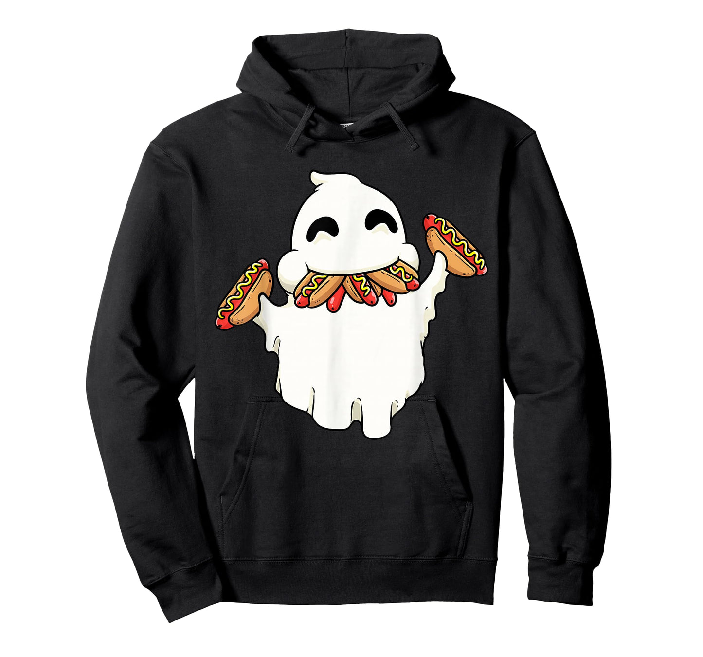 Funny Ghost With Hot Dogs Halloween Hotdog Lover Food Kids T-Shirt
