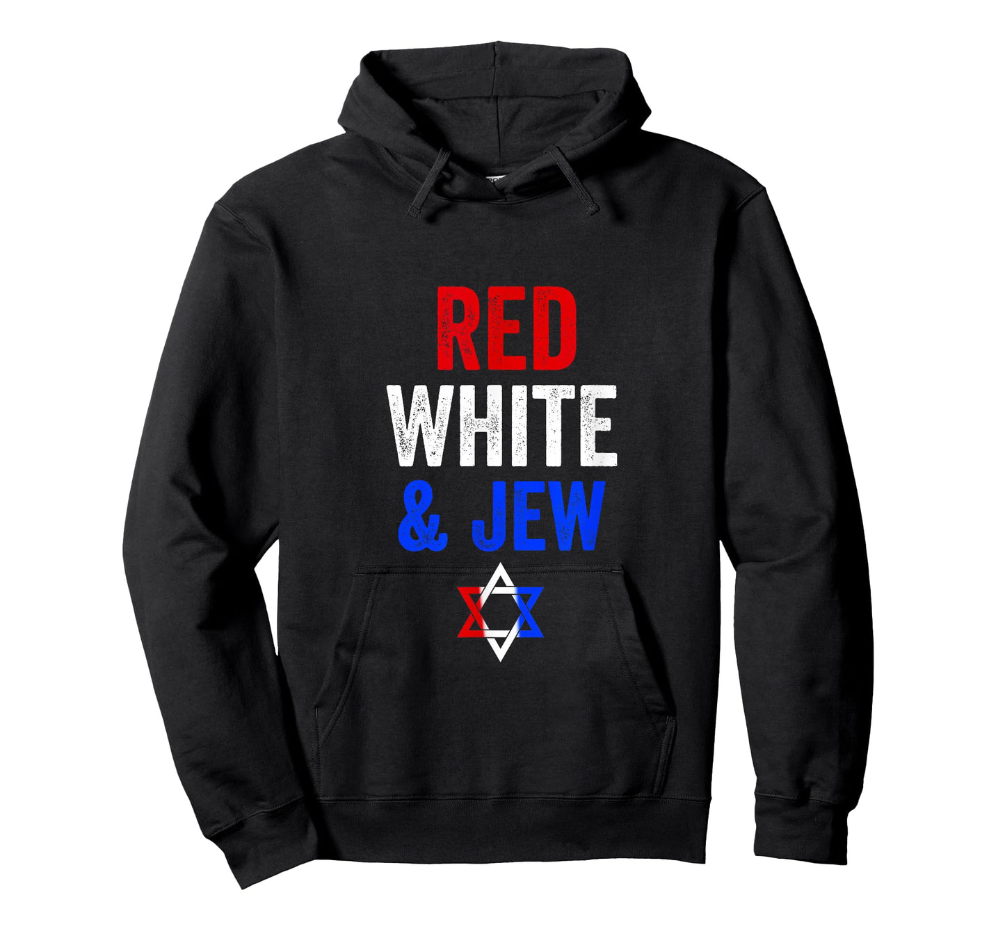 Red White & Jew (Blue) USA America Jewish Star of David T-Shirt