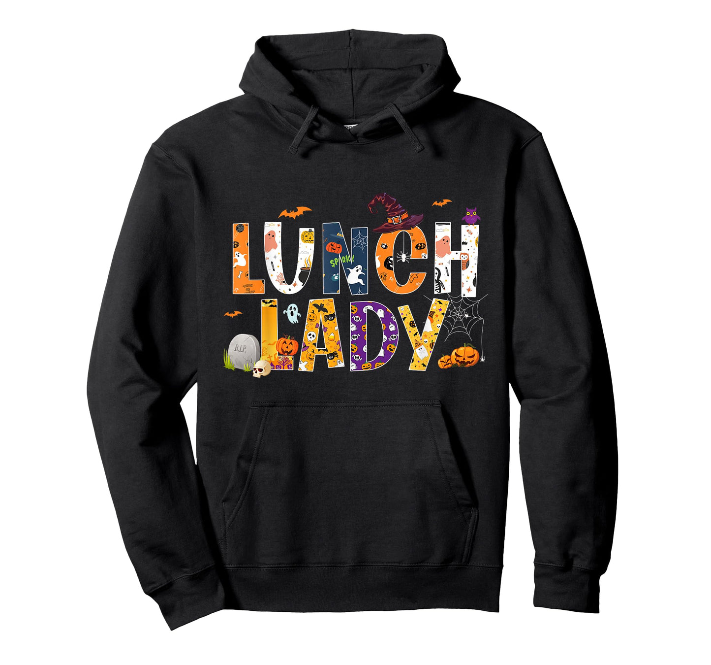 Halloween Lunch Lady Cafeteria Spooky Lunch Lady Halloween T-Shirt