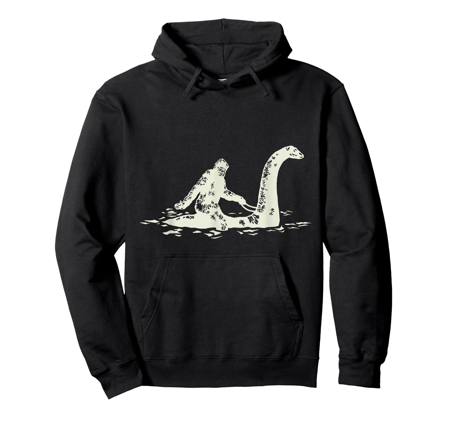 Bigfoot Sasquatch Riding The Loch Ness Monster Funny,Short Sleeve T-Shirt
