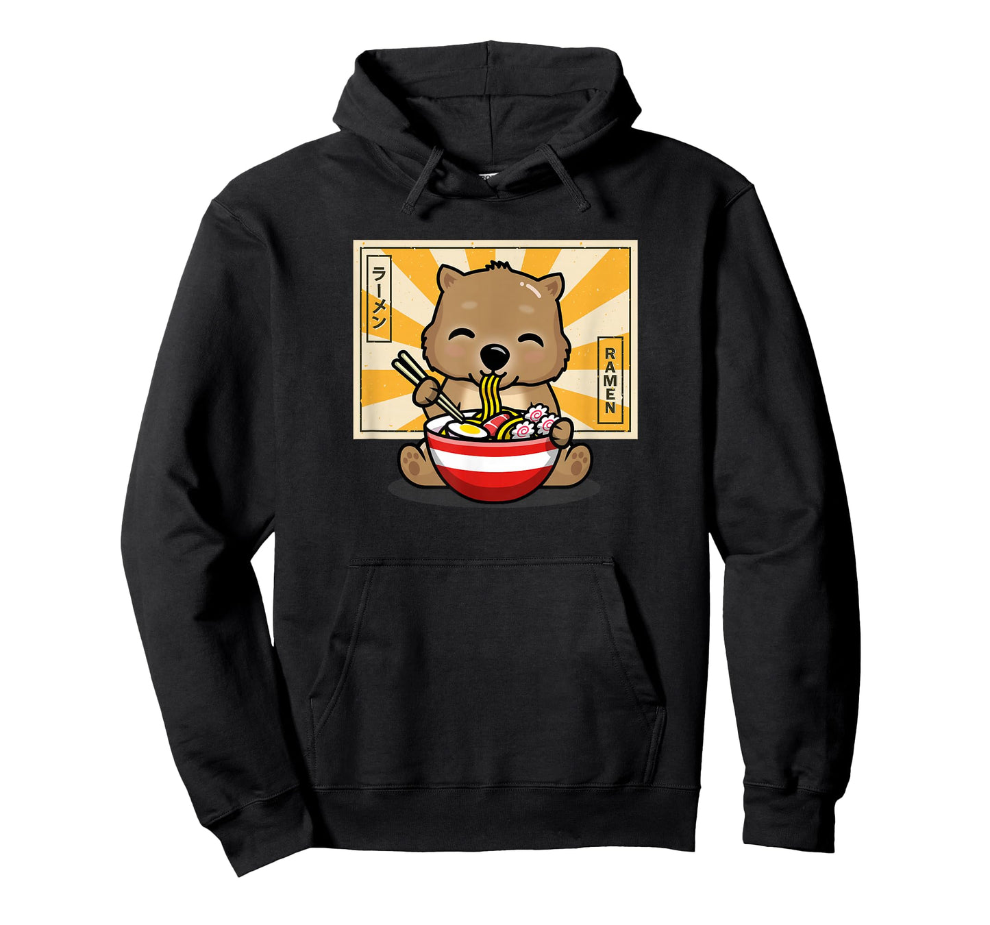 Funny Cartoon Kawaii Kids Boys Girl Anime Ramen Wombat Lover T-Shirt