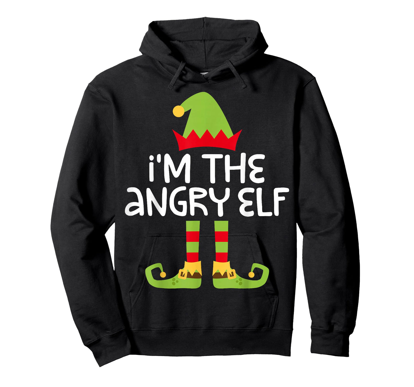 I'm The Angry Elf Shirt Adult Kids Matching Christmas Elf T-Shirt