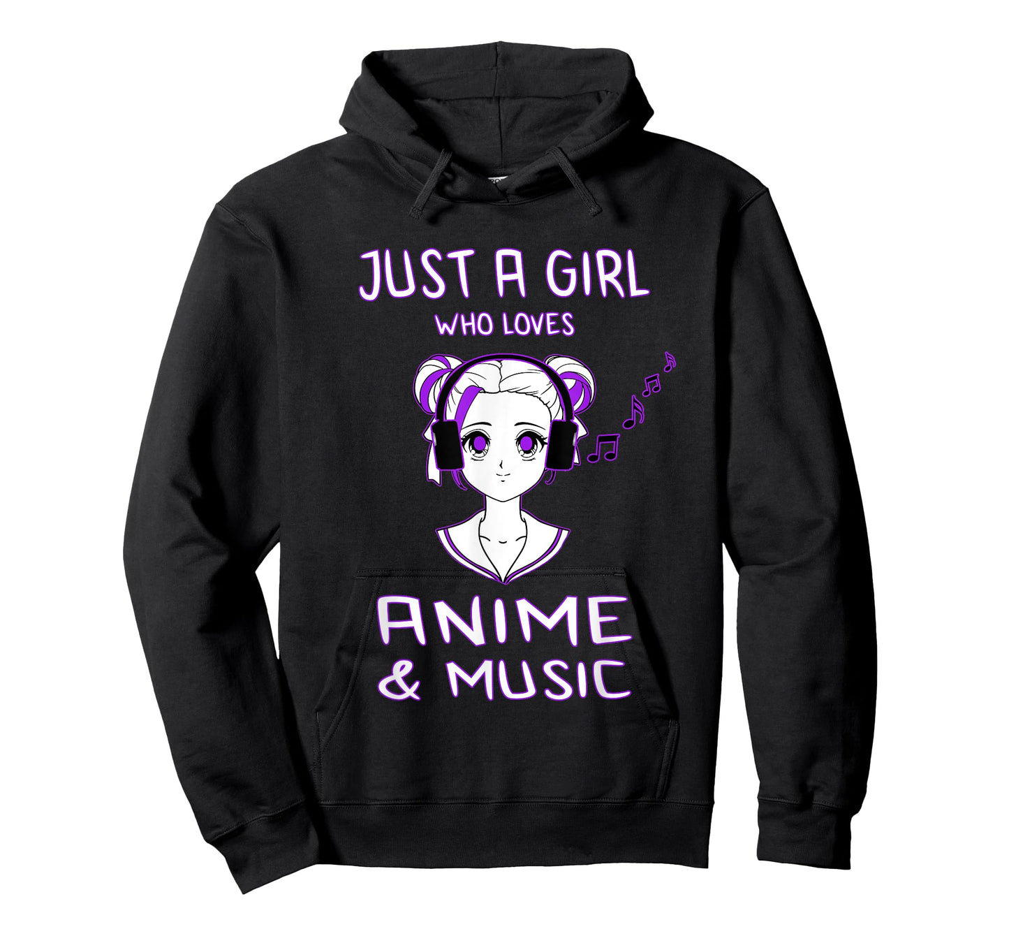 Just A Girl Who Loves Anime & Music Fun Gift for Teen Girls T-Shirt