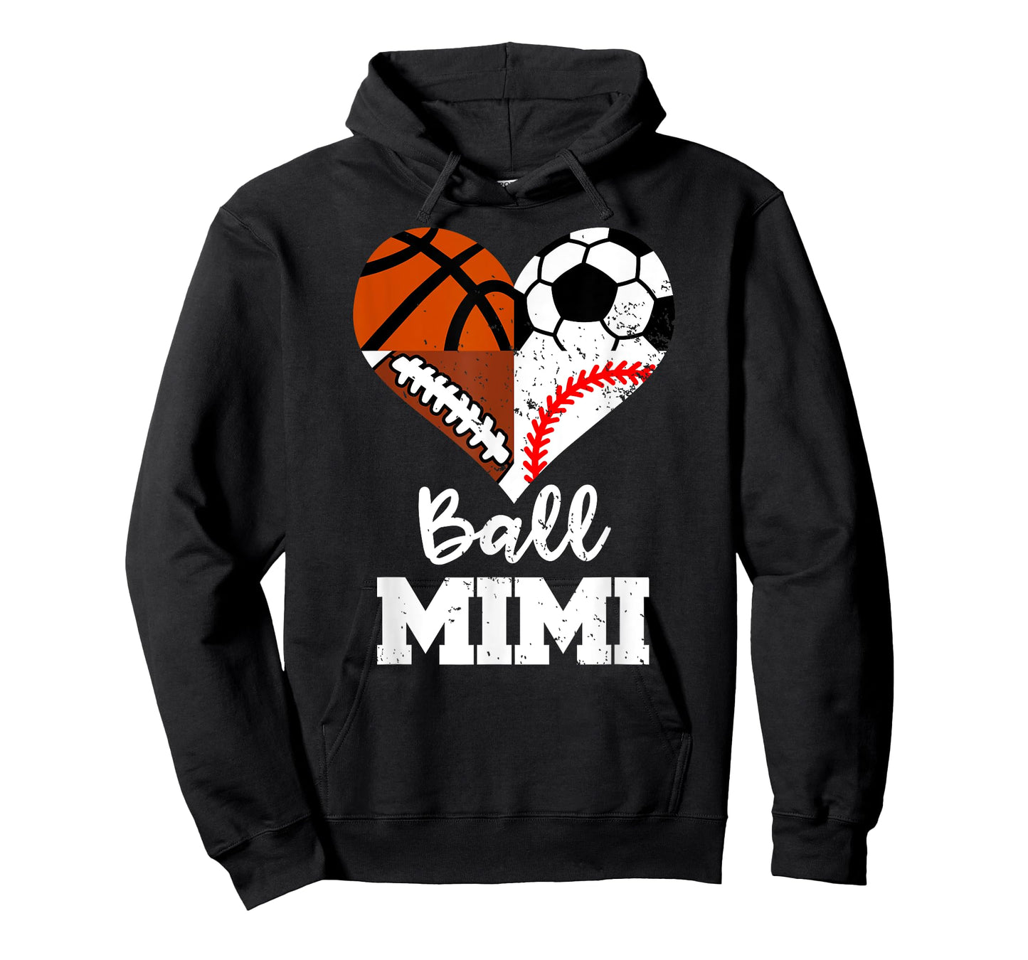 Ball Mimi Soccer Football Baseball Basketball Mimi Heart T-Shirt
