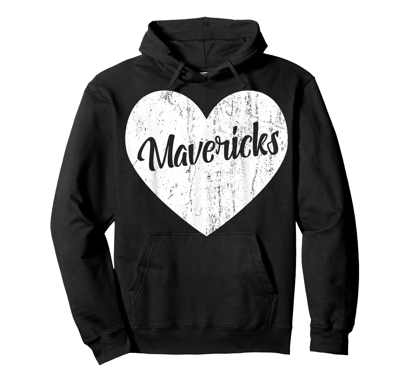 Mavericks School Sports Fan Team Spirit Mascot Heart Gift T-Shirt