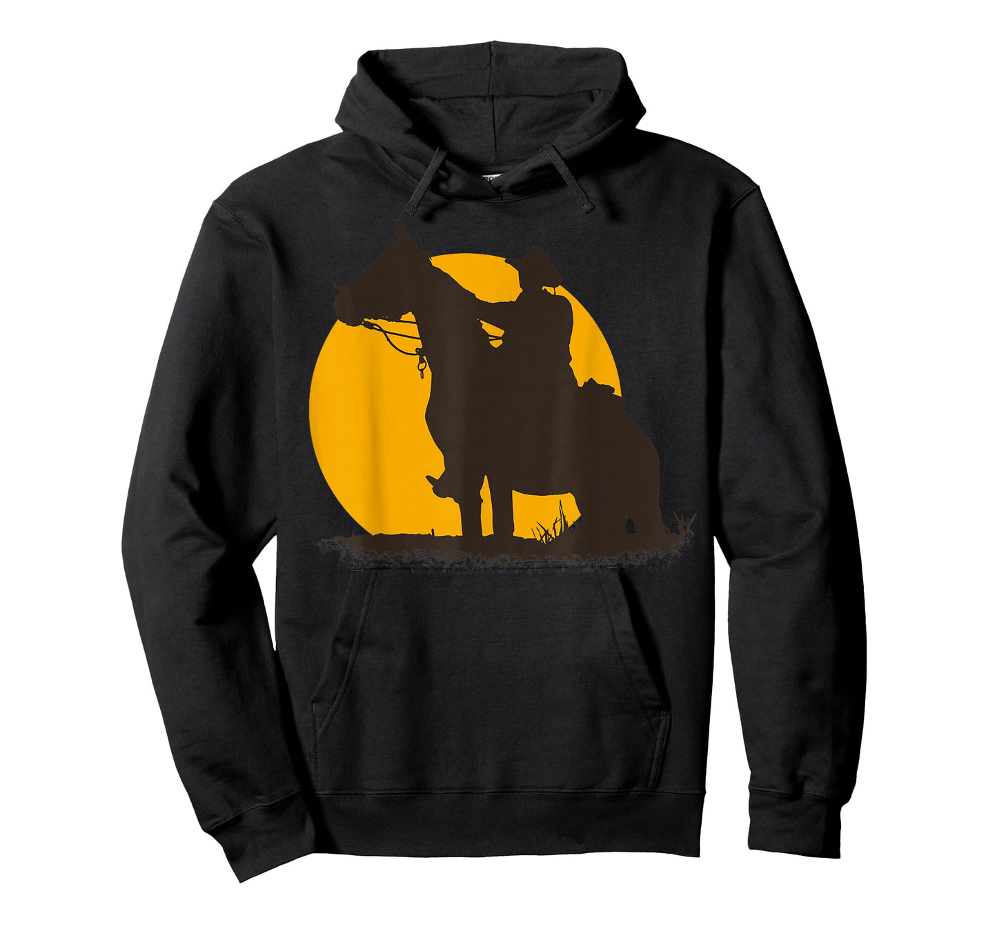 Lone Cowboy Rancher Ranger & Horse Western American Sunset T-Shirt