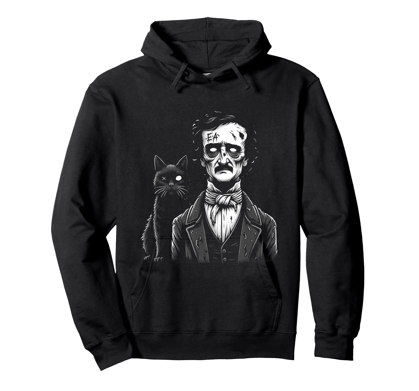 Zombie Edgar Allan Poe The Black Cat Halloween Fun Men Women T-Shirt