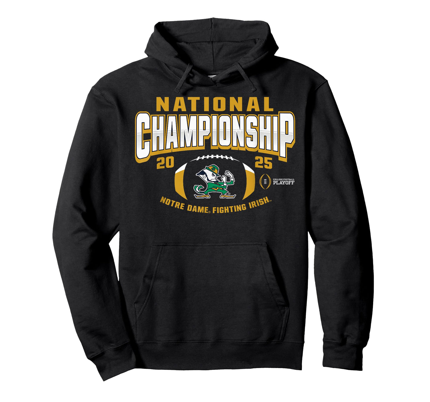 Elite Authentics Notre Dame Fighting Irish Unisex-Adult Black Cotton Short Sleeve Modern T-Shirt