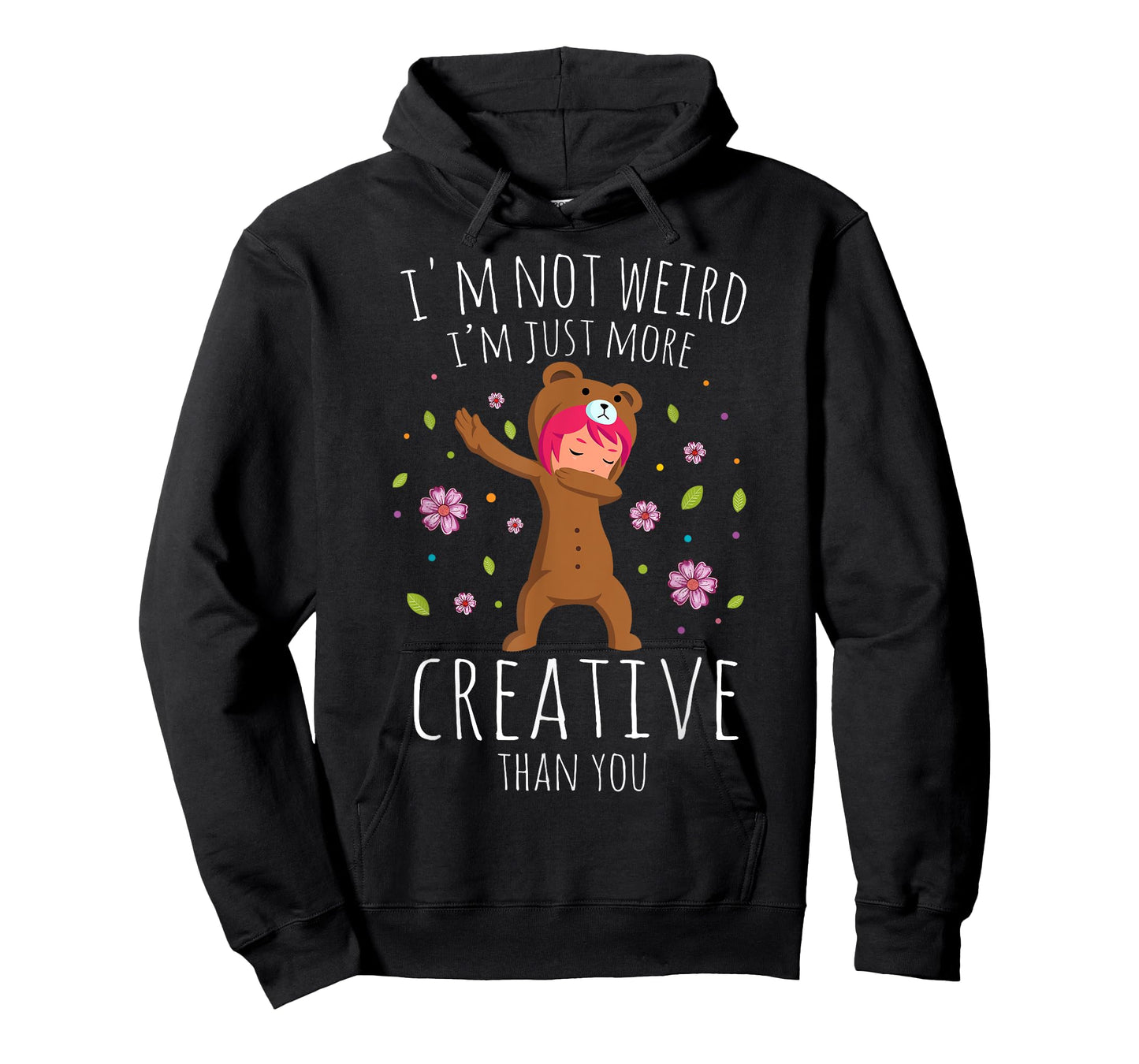 I'm Not Weird I'm Creative Anime Dabbing Girl Otaku Kawaii T-Shirt