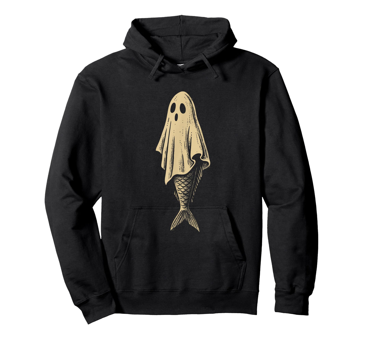 Ghost Fish Scary Fish Haunted Skeleton Cool Retro Fishing T-Shirt