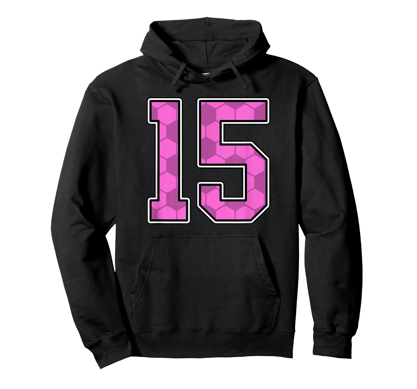 Pink Soccer Pattern Number 15 Jersey Player Uniform #15 T-Shirt