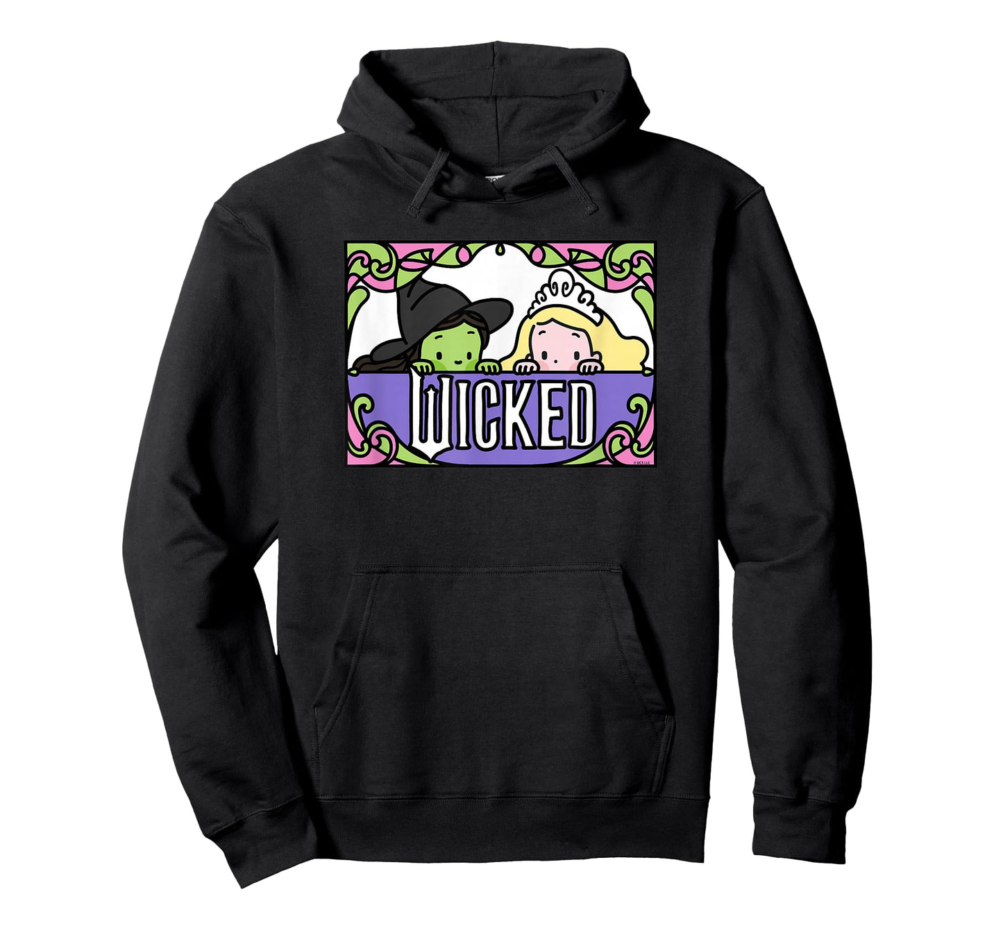 Wicked Elphaba & Glinda Peaking Playful Cartoon Style T-Shirt