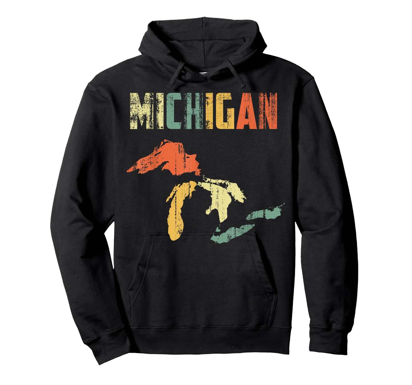 The Great Lakes Largest Water Retro Color Michigan MI Pride T-Shirt
