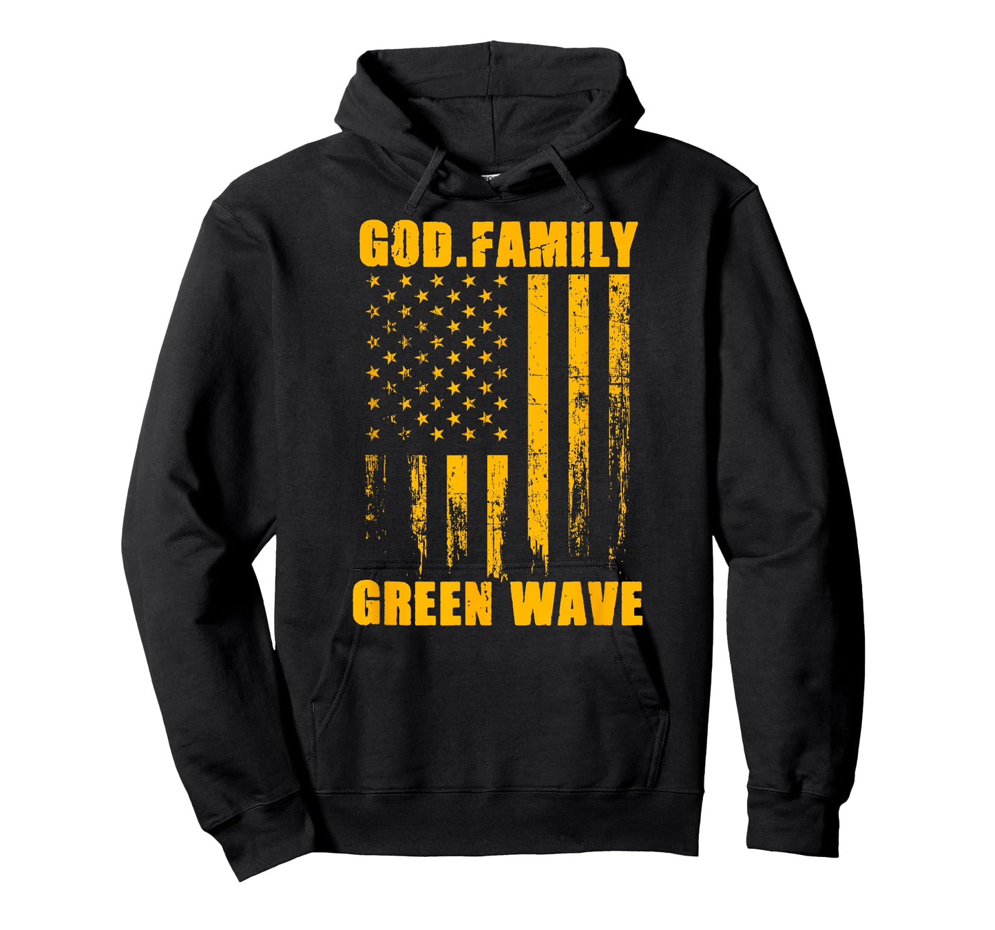 Gallatin Green Wave God. Family. Vintage USA Flag T-Shirt