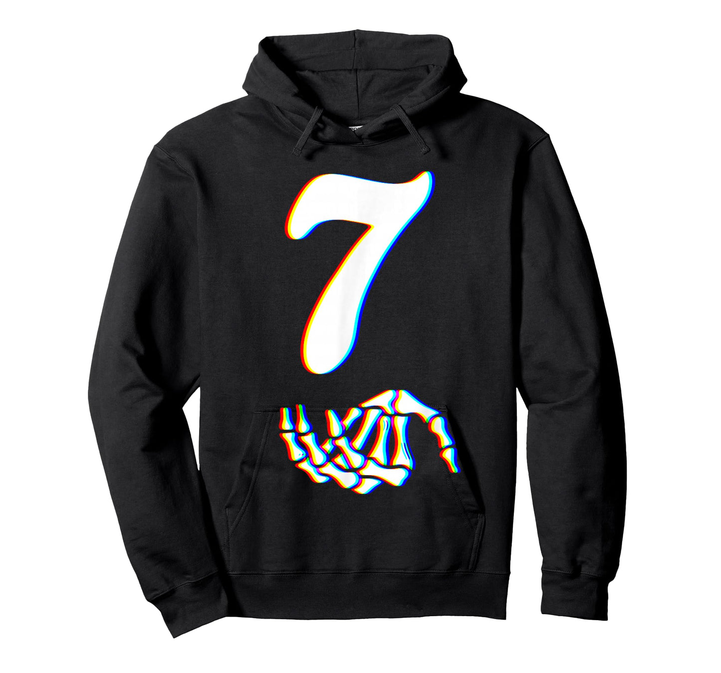 Number 7 Matching 67 Meme Skeleton Hand Halloween Costume T-Shirt