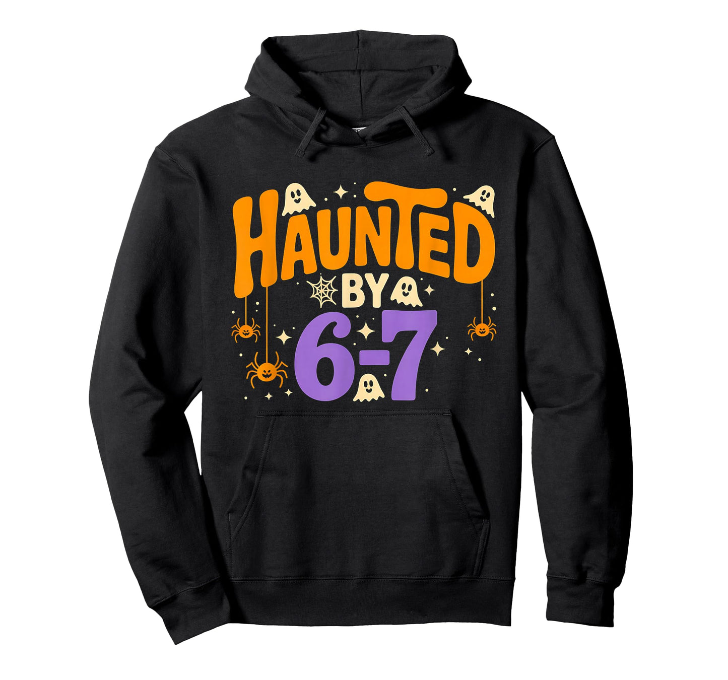 Haunted by 6-7 Halloween Ghosts and Spiders Design T-Shirt