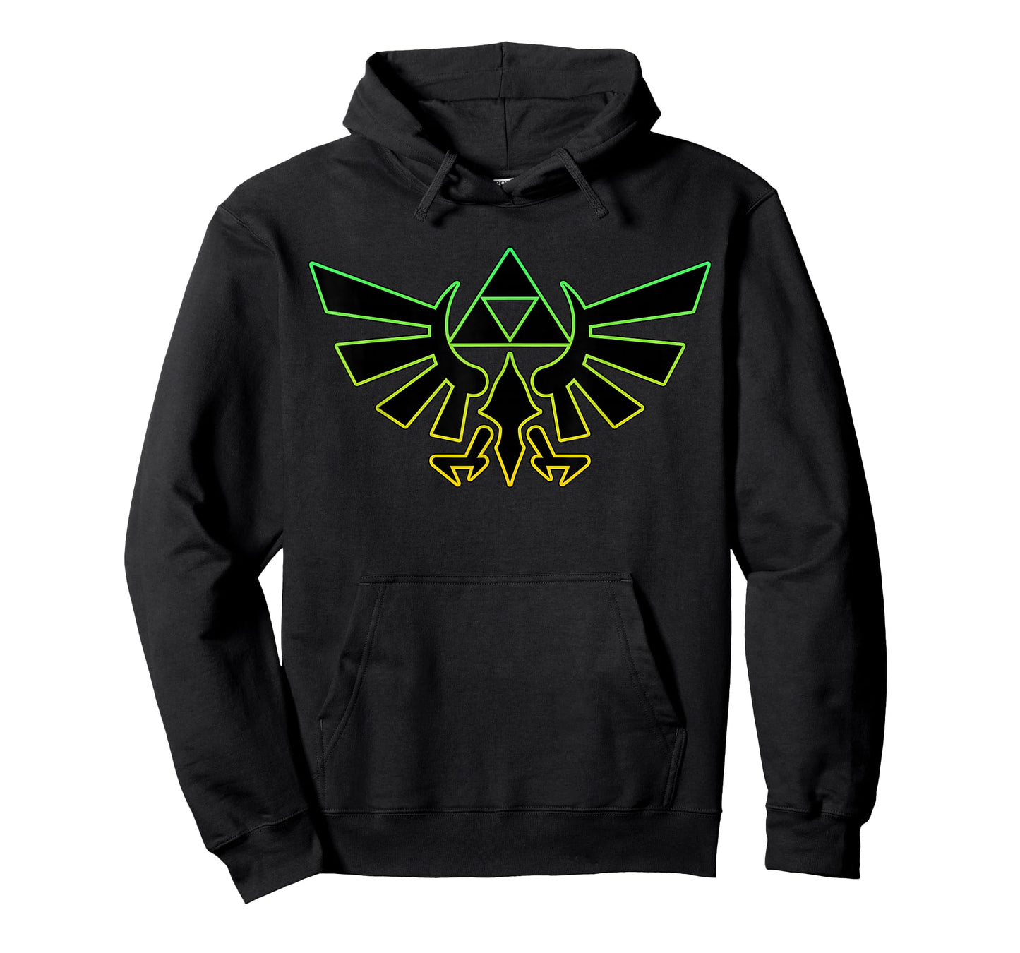 Nintendo Zelda Hyrule Crest Triforce Neon Outline T-Shirt