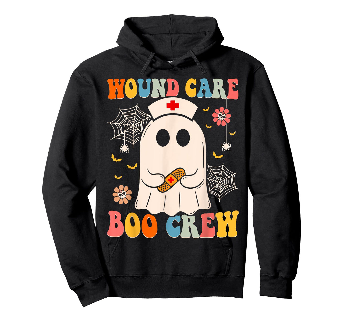 Groovy Wound Care Boo Crew Nurse Funny Ghost Halloween Nurse T-Shirt