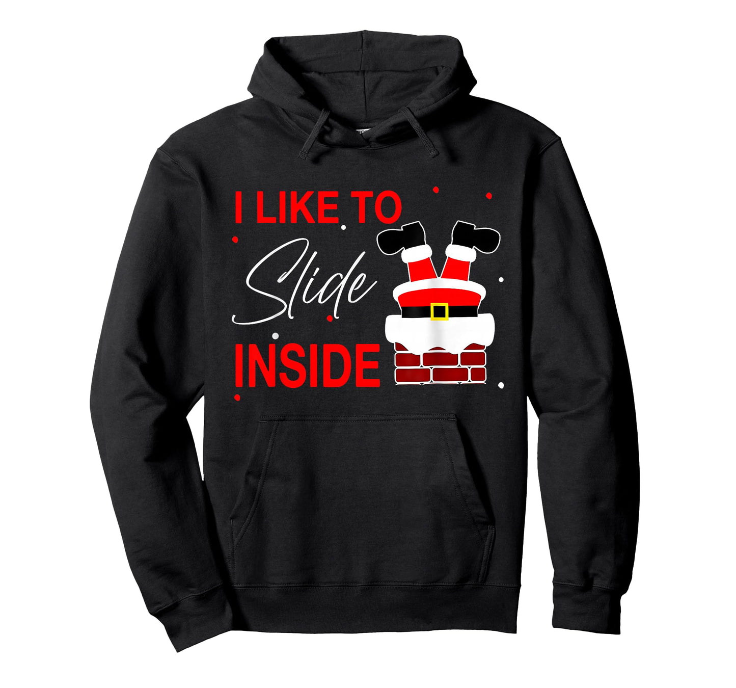 I Like to Slide Inside Funny Xmas Couple Unhinge Pajamas T-Shirt