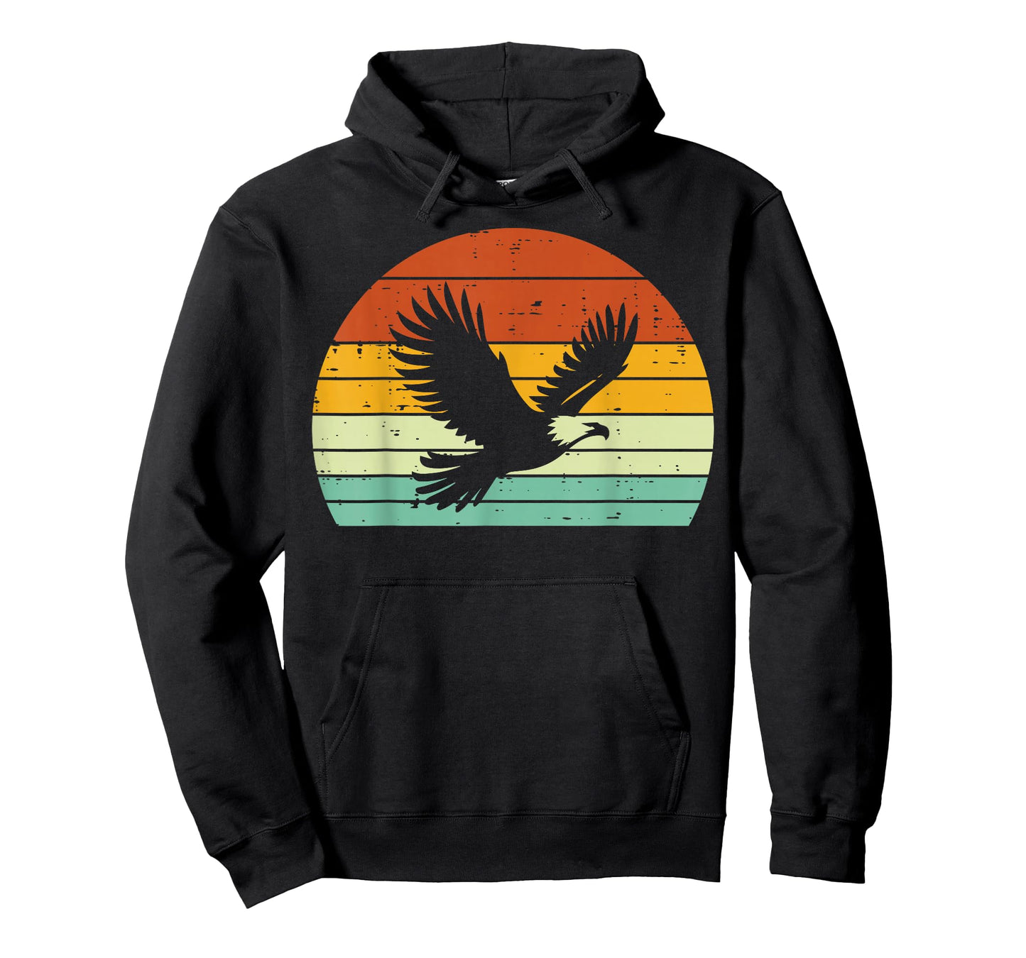 Bald Eagle Sunset Retro Wildlife Bird Men Women Kids T-Shirt