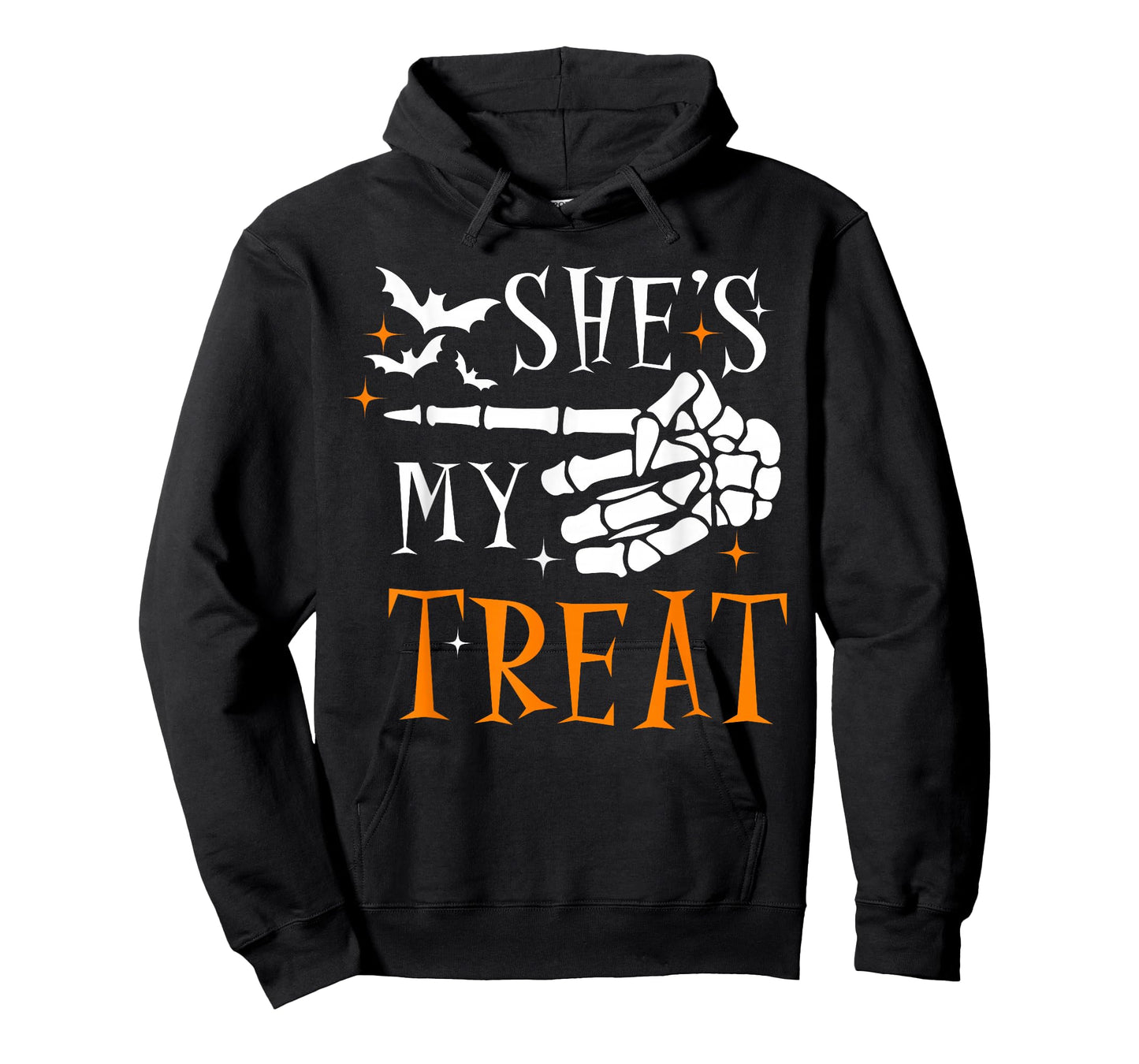 She's My Treat Skeleton Hand Spooky Season Halloween Couples T-Shirt