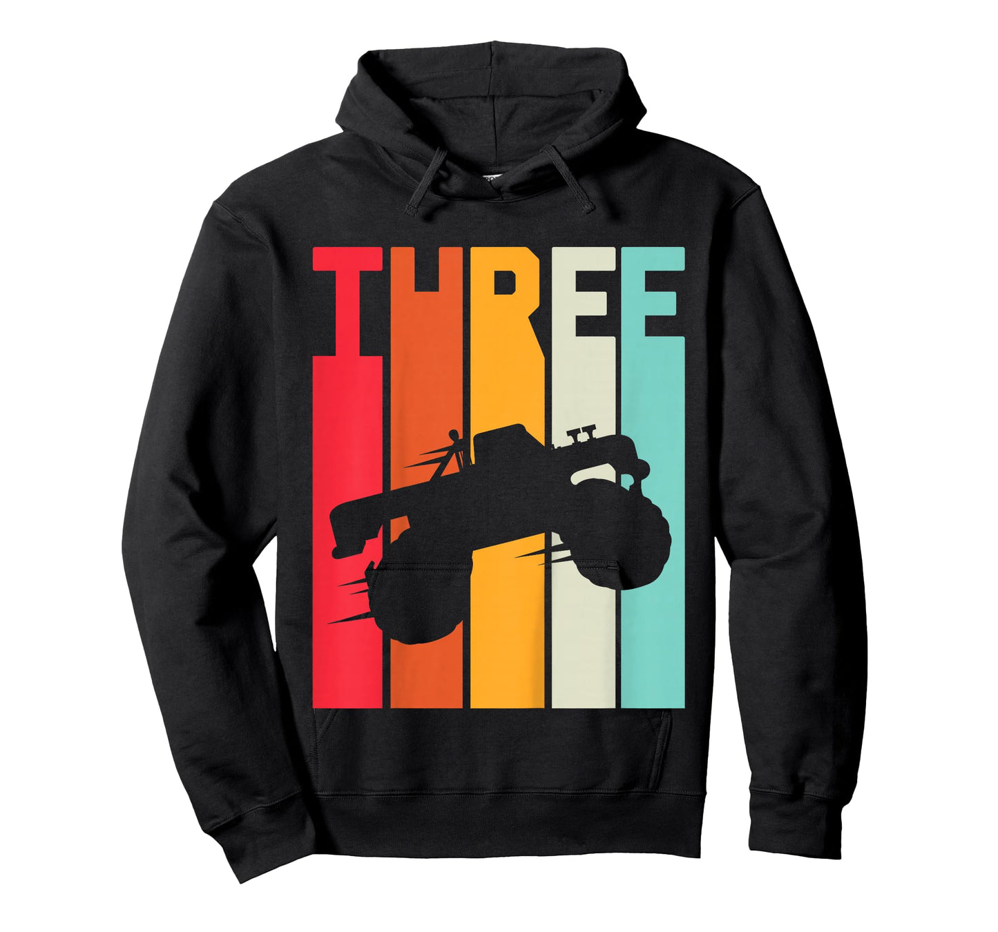 3rd Birthday Retro Monster Truck 3 Years Boys Girl Kids T-Shirt