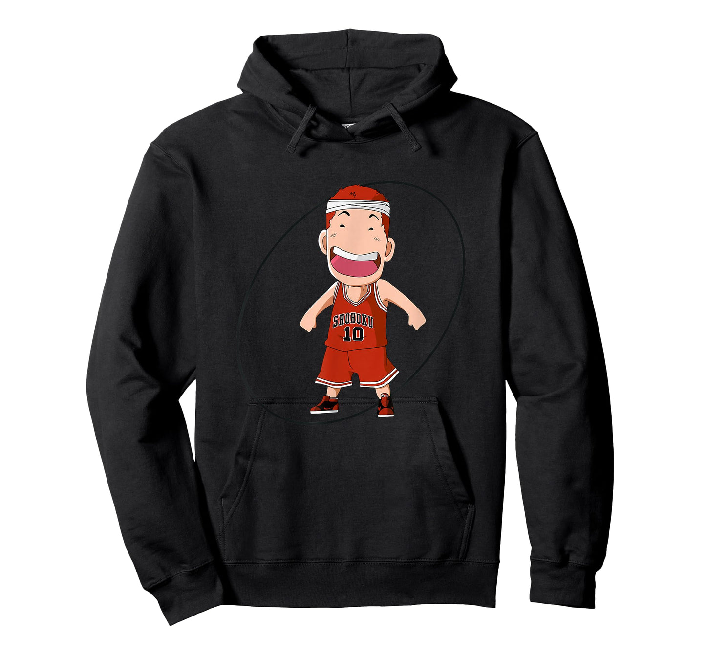 BOKCHU Men's Hanamichi Sakuragi Anime Basketball T-Shirt, Black, Small